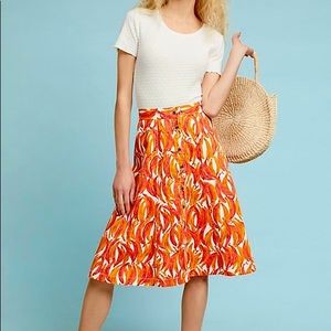 Maeve by Anthropologie banana grove midi skirt